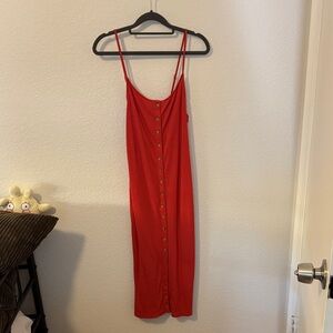 Forever 21 Red Strappy Midi Dress